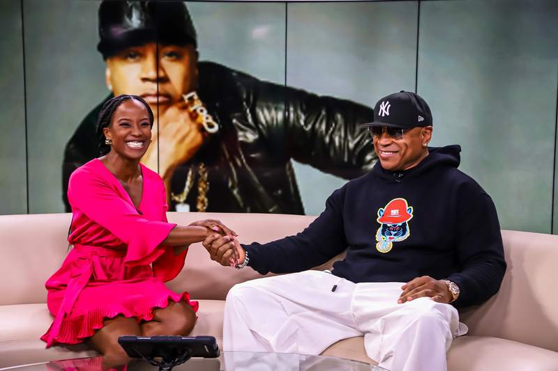 Megan Rivers interviewing LL COOL J in studio